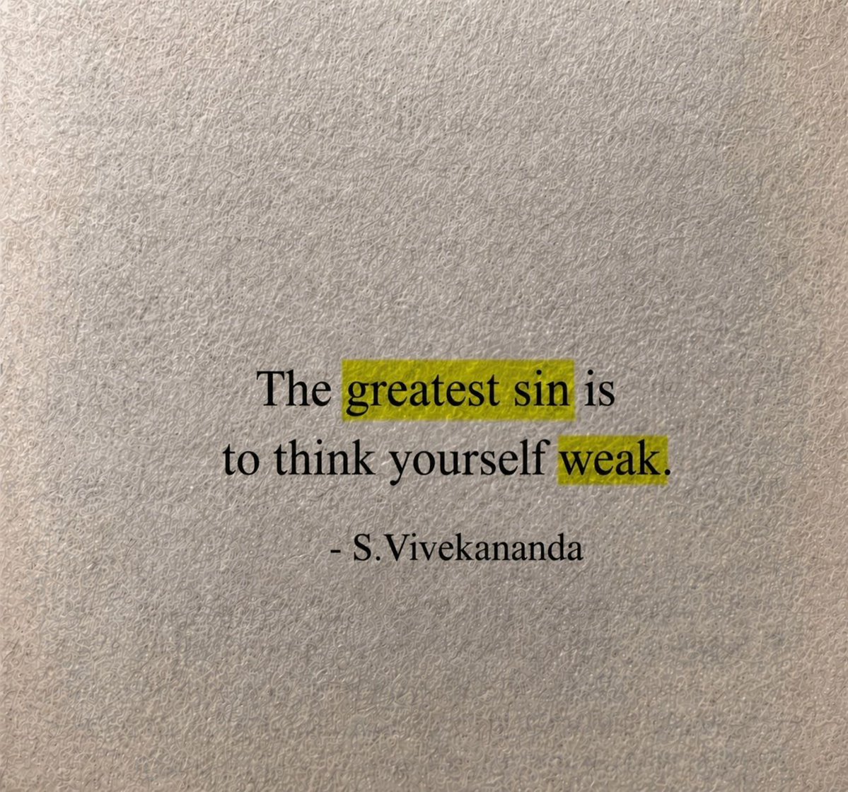 TheWizKhalifa's tweet photo. The greatest sin is to think yourself weak. ~Swami Vivekananda
#InnerStrength #SelfBelief #VivekanandaQuotes #PowerWithin #MindOverFear #StrengthMindset #OvercomeWeakness #Quotes #ShareInspireQuotes https://t.co/VhvJoNCUC3
