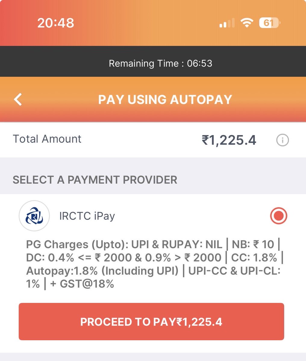 DalitOnLine's tweet photo. Subject: IRCTC charging Rs 26.04 for UPI payment for booking ticket. Why?

Dear Minister Ashwini Vaishnav @AshwiniVaishnaw 
Copy to: @PMOIndia & @IRCTCofficial 
I am writing this to bring this into your knowledge how IRCTC has been duping by fraudulent activities the hapless passenger booking ticket using IRCTC application.
You will notice that the ticket for Delhi to Lucknow is of Rs. 1225.40 including convenience fee and GST. IRCTC declare that there are no additional charges for payment by UPI. But, I was charged Rs. 1251.44 which is Rs.26.04 more than IRCTC should have deducted or charged. 
I hope as the Minister incharge of IRCTC, you will take concrete action on this and take punitive action against those who are involving @indianrailway__  in such frauds.
Looking forward to strict action asap!
Regards
Ashok Kumar