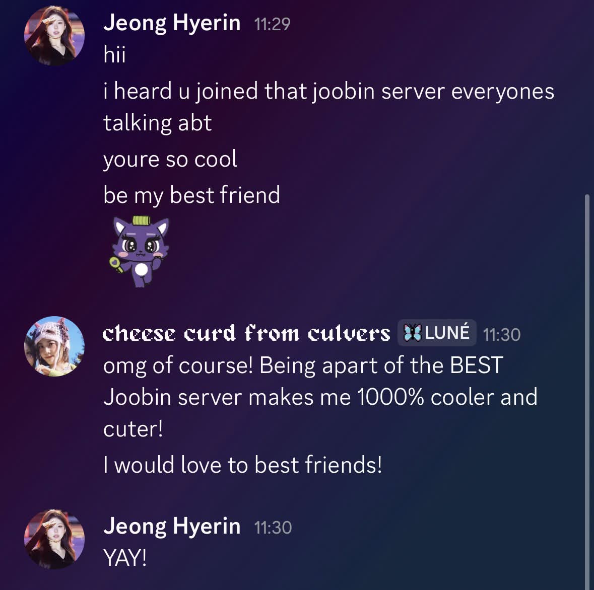 cameol0ve's tweet photo. everytime someone joins their tripleS bias dms them btw https://t.co/PQs6S3I56L
