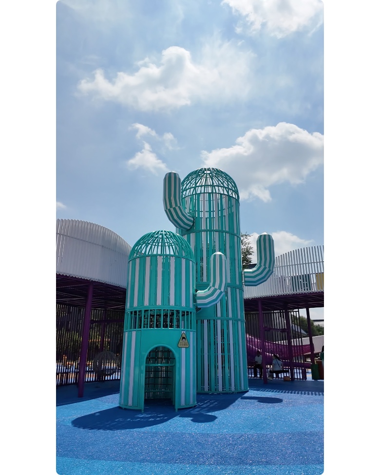 kaiqi_group's tweet photo. Fantasy cactus tower design with vibrant color palette🌵
Perfect for scenic spots, community parks &amp; parent-child playground parks🌿
🌐https://t.co/xDH3LKif5Z
 #ThemedPlayStructure #KidsClimbingNet #PlaygroundDesign #playgrounddesign #ParentChildPark https://t.co/aJ653VEAqz