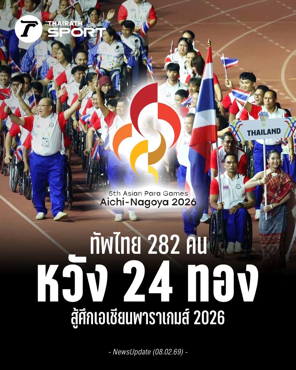dbbmmi1119's tweet photo. ทีมไทยยังไปกันต่อที่ #เอเชียนพาราเกมส์ น้าา จัดวันที่ 18-24 ตุลา มาช่วยกันเชียร์นักกีฬาผู้พิการของไทยกันต่อ ถึงประเภทกีฬาจะหลากหลายน้อยกว่าเอเชียนเกมส์ แต่ถ้าได้ดูจะโคตรทึ่งกับความสามารถของนักกีฬาผู้พิการทุกท่านเลยค่ะ ปีนี้ทีมพาราไทยต้้งเป้าไว้ที่ 24 ทอง 🥹🥇

cr: Thairath sport https://t.co/3pwttAivXC