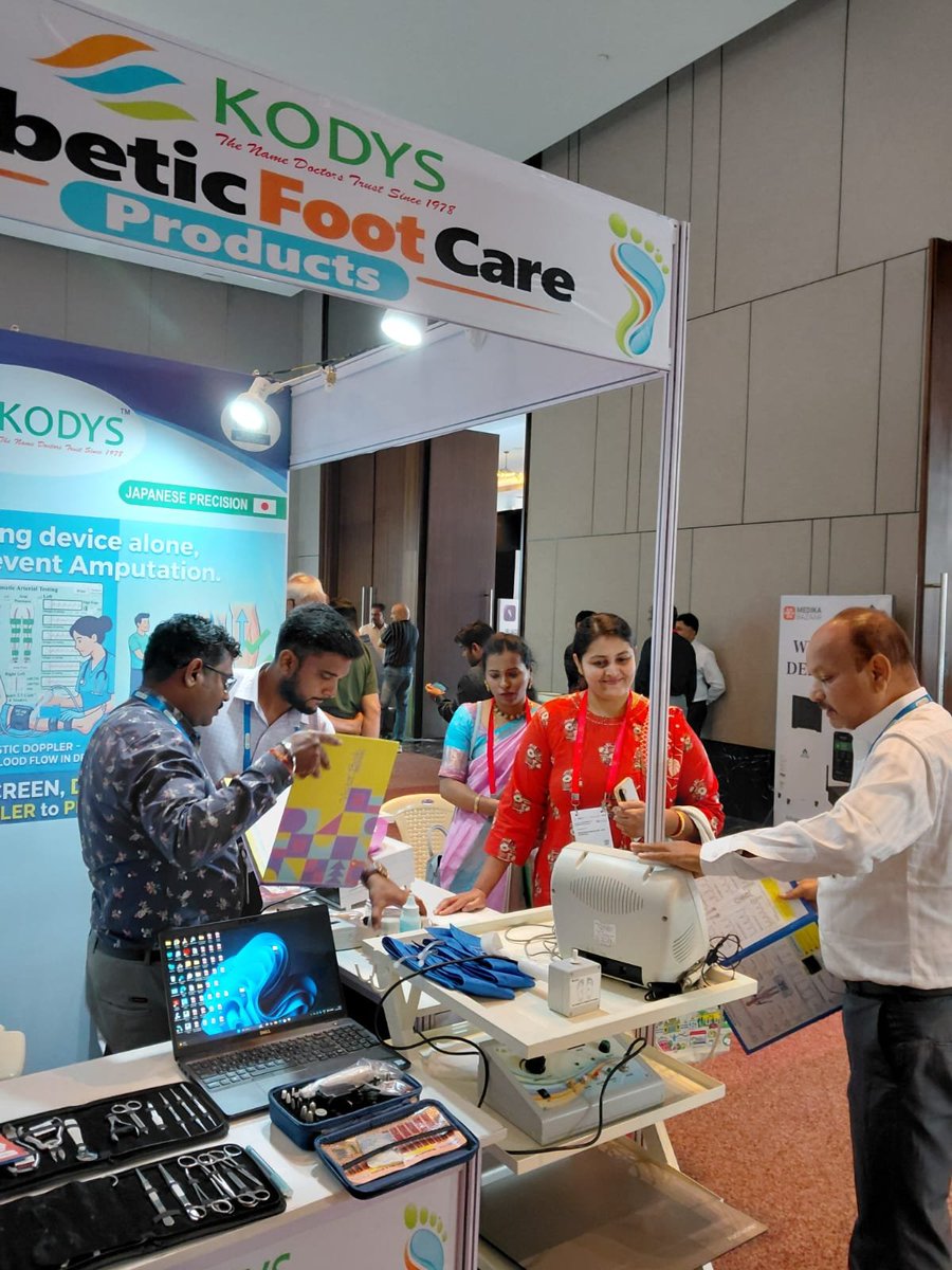 kodymedical's tweet photo. Thank you for visiting the KODYS stall (GSC 11) at #DFSICON 2026 in Bengaluru.
It was a privilege to connect with you and discuss practical solutions in diabetic vascular assessment, including bidirectional waveform analysis and dual ABI/TBI evaluation Hadeco Smartdop XT. https://t.co/0O2tnzxSJP