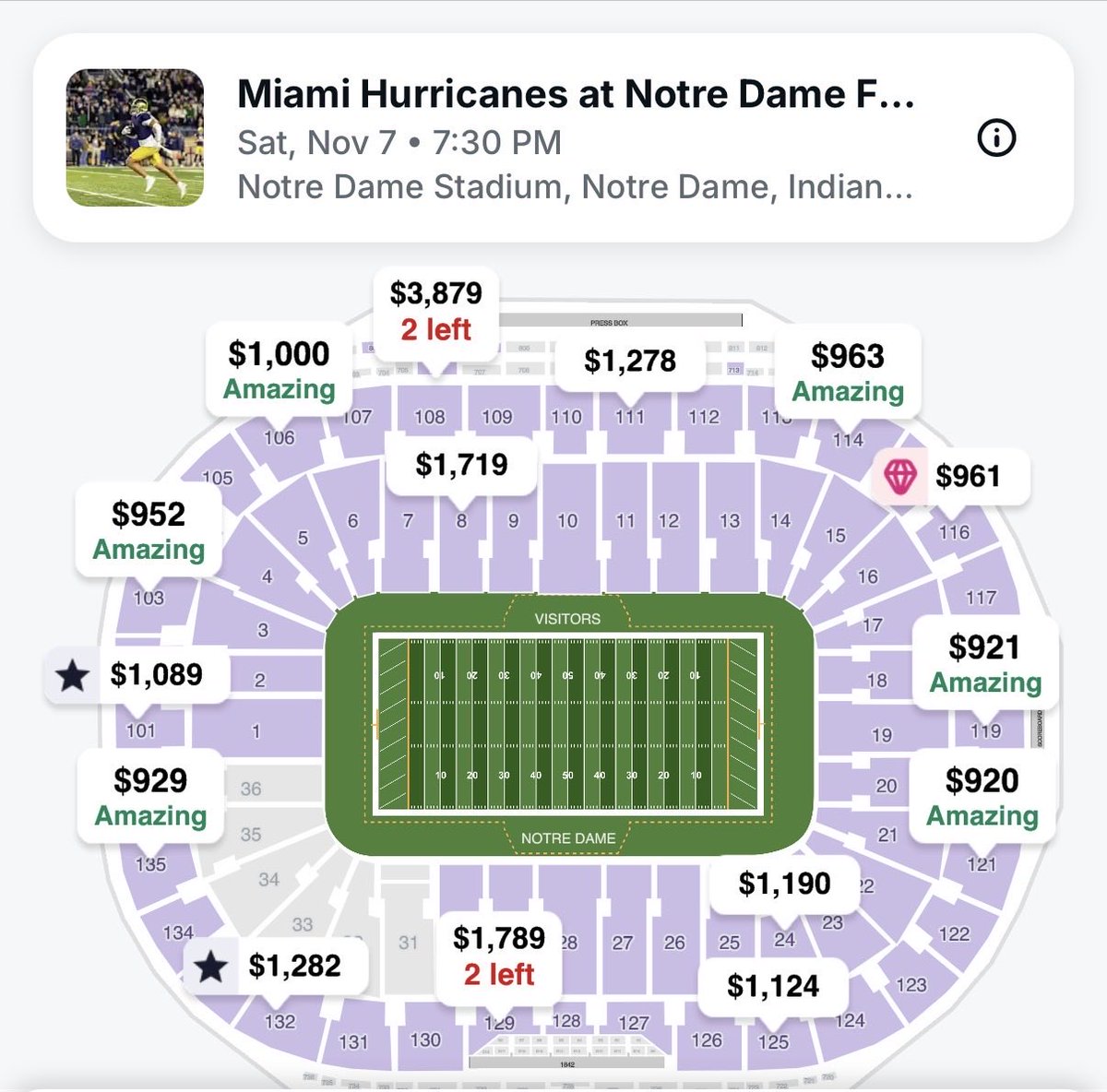 the_cool23's tweet photo. This is insane, I spent less on the National Championship game last year https://t.co/jA7UE7c7uC
