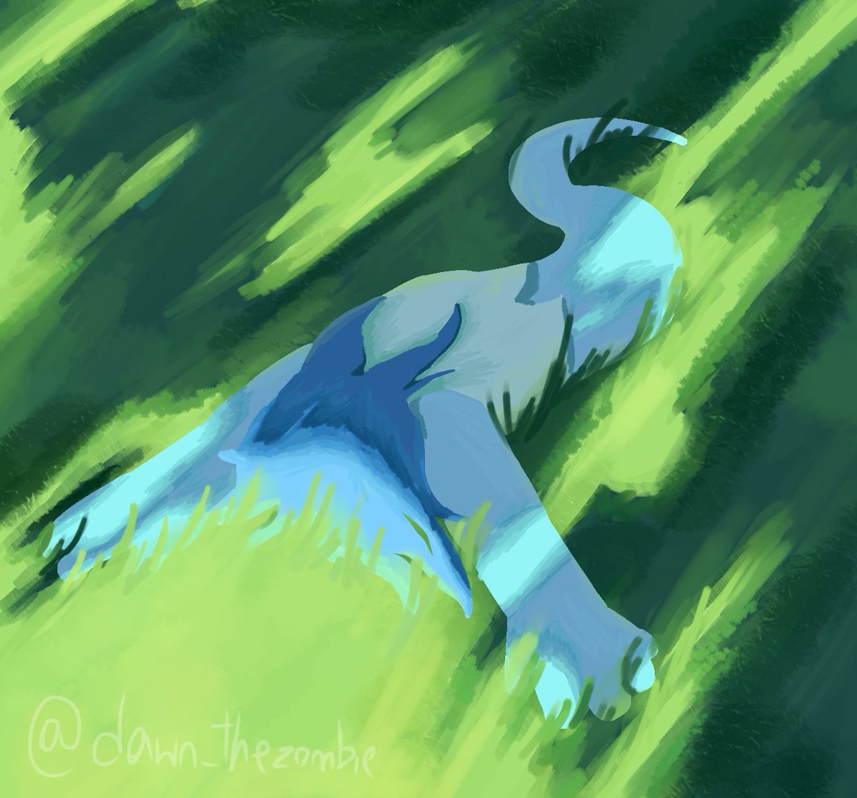 dawn_thezombie's tweet photo. Connie touches grass https://t.co/5q1gEoRNYD