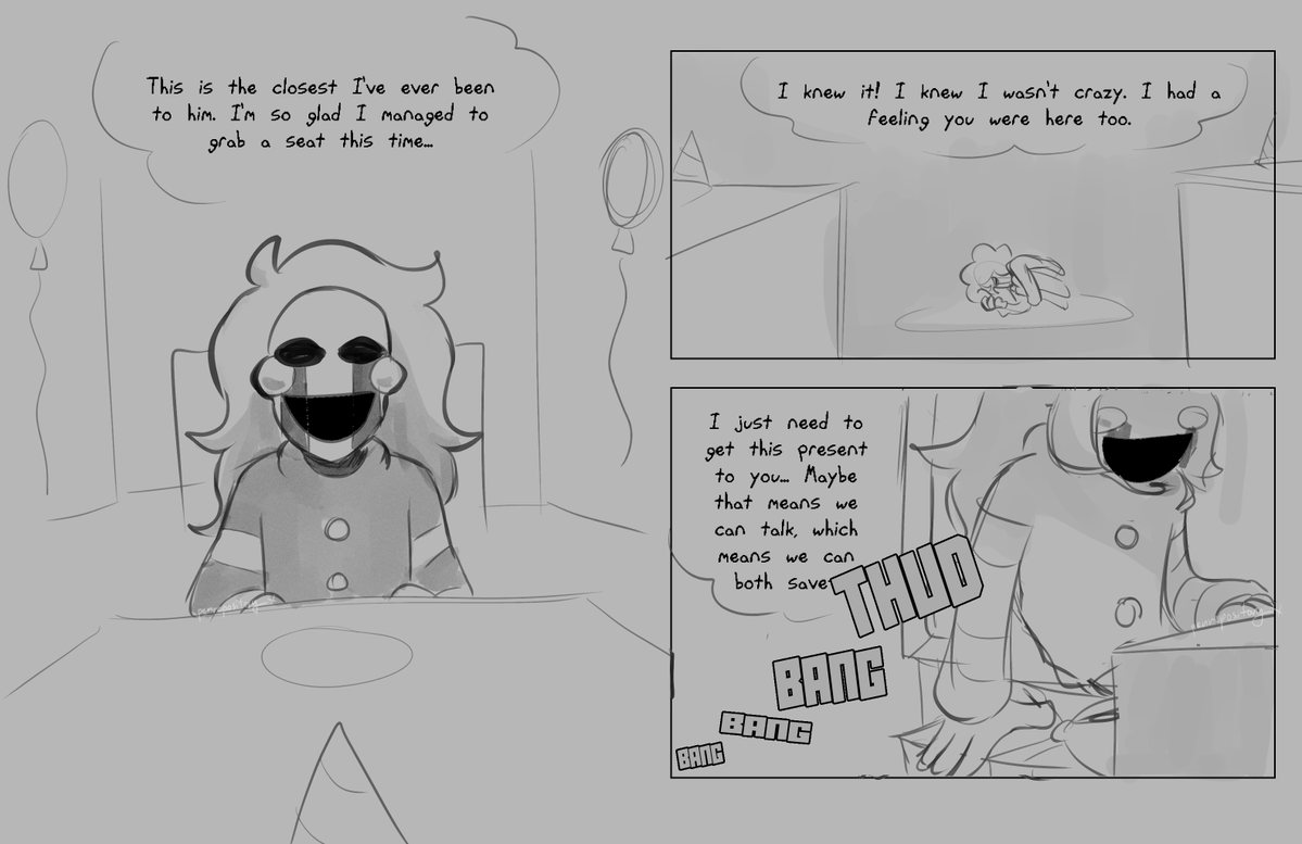penrepository_X's tweet photo. Oh, who am I kidding? It's just gonna be me and those dumb animatronics again!

#frickbears3 #fivenightsatfrickbears3 https://t.co/3qQjnSIYv2