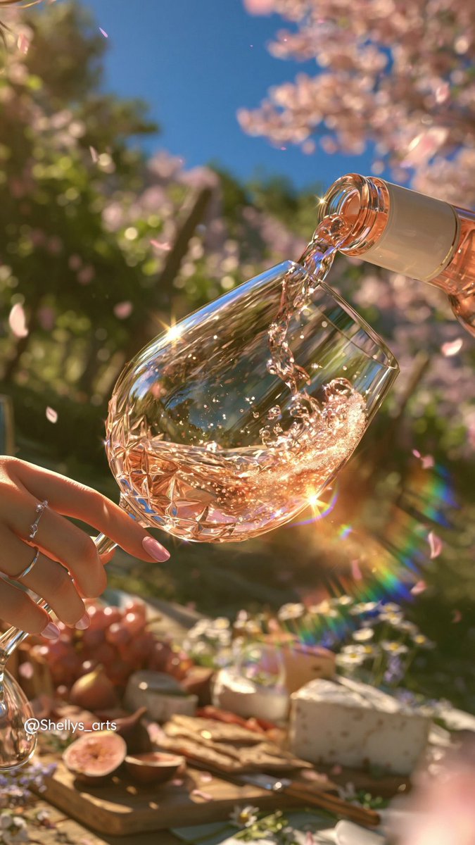 Shelly29777's tweet photo. A Dreamy Day at the Winery 🌸🍷
Rosé, flowers and vineyard views under the dreamiest spring sky ✨
📱 Wallpapers available on my Ko-fi
✨ Follow @shellys_arts for more dreamy worlds
#aiart #digitalart #winery #vineyard #wine https://t.co/XlATrP6KOk