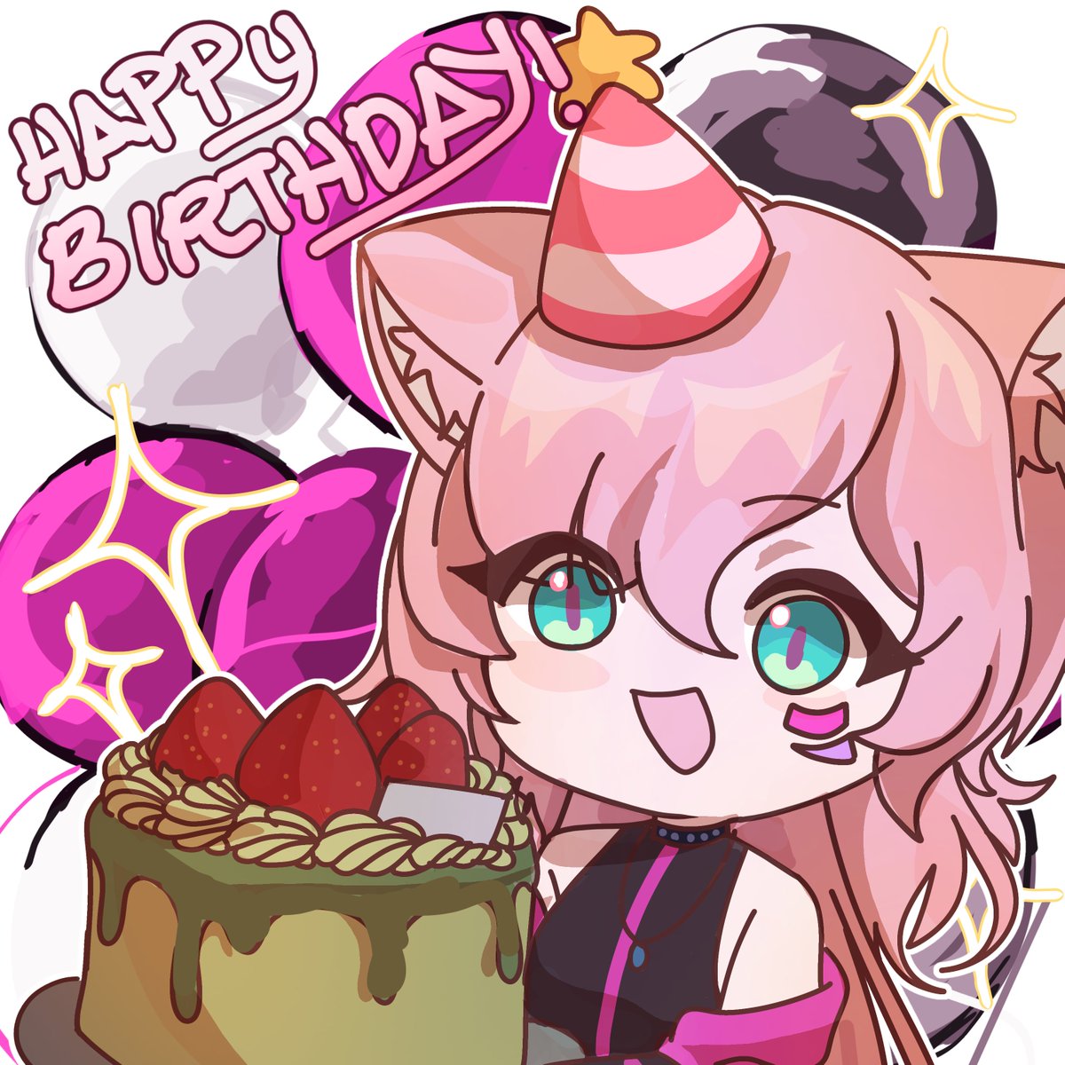 Ob_Chin's tweet photo. 🎈氣球日發個文��

今天窩生日��！🐱🩷
Happy♪ヾ^=⦁𖥦⦁=^ﾉ"" Birthday♪ https://t.co/tTVUbv53wH