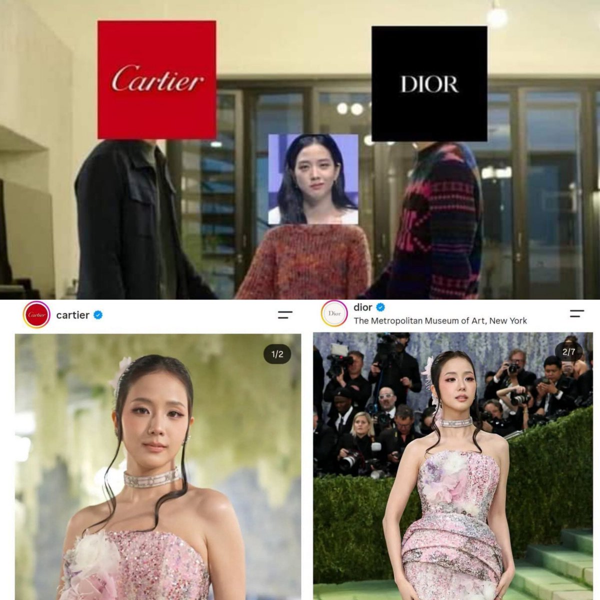 sooyaland103's tweet photo. This is literally how Cartier &amp; Dior for JISOO! https://t.co/EpsOnEIkle