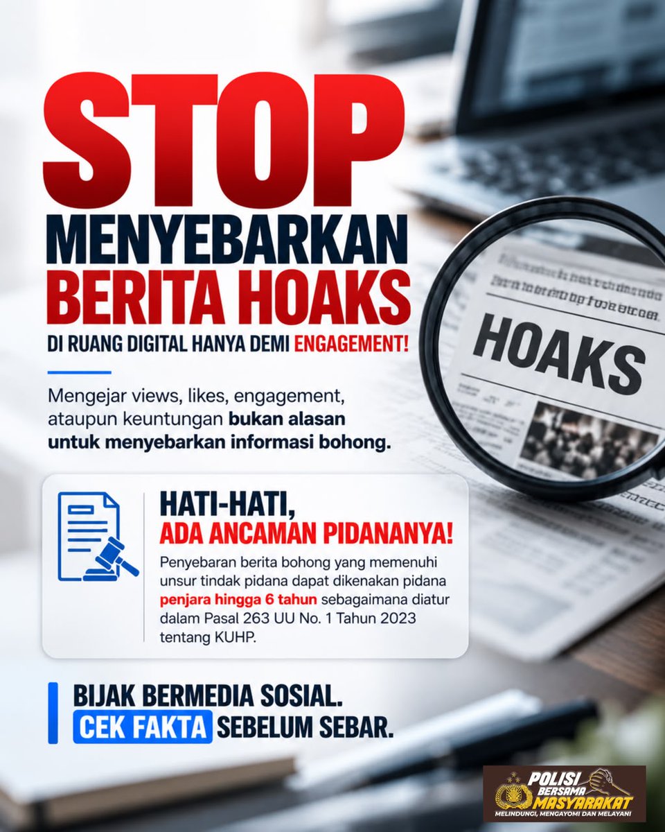 ecakur1's tweet photo. Stop Penyebaran Hoaks !!!! https://t.co/Hv3vUcrv1V