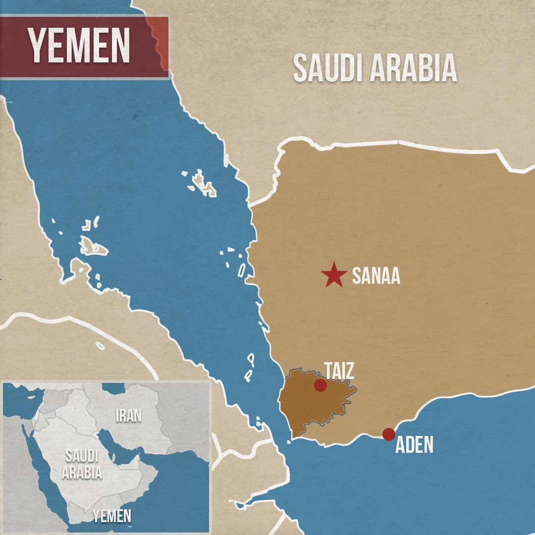 Megatron_ron's tweet photo. BREAKING: 🇸🇦🇾🇪 Ansarallah (Houthi) have captured Al-Safiya junction, cutting off the Taizz–Aden road

The third largest city in Yemen, Taizz is besieged now

Total collapse of the Saudi-backed forces https://t.co/2d5pX5RbHW