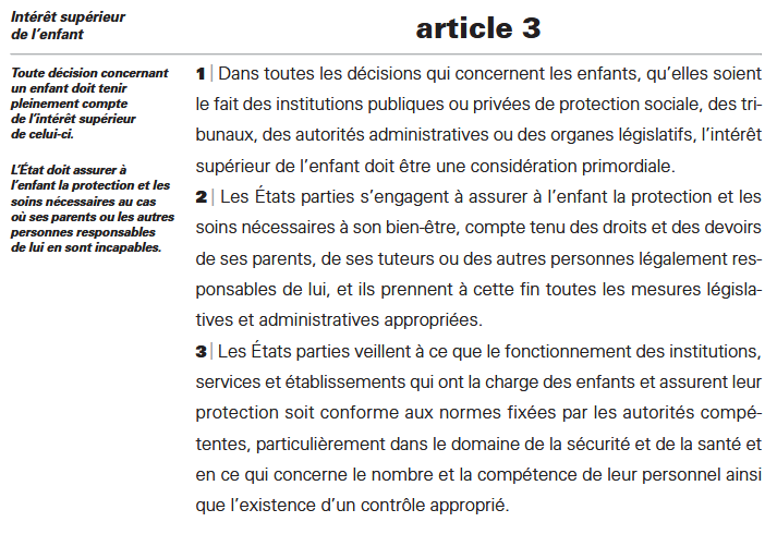 Gromulux's tweet photo. Petit extrait de la Convention relative aux droits de l’enfant adoptée par l’Assemblée générale des Nations Unies le 20 novembre 1989. Texte ratifié par la France, évidemment. On va me rétorquer qu'il n'est pas normatif, mais ça fait du bien de rappeler certaines bases. https://t.co/7LH3HTdut7