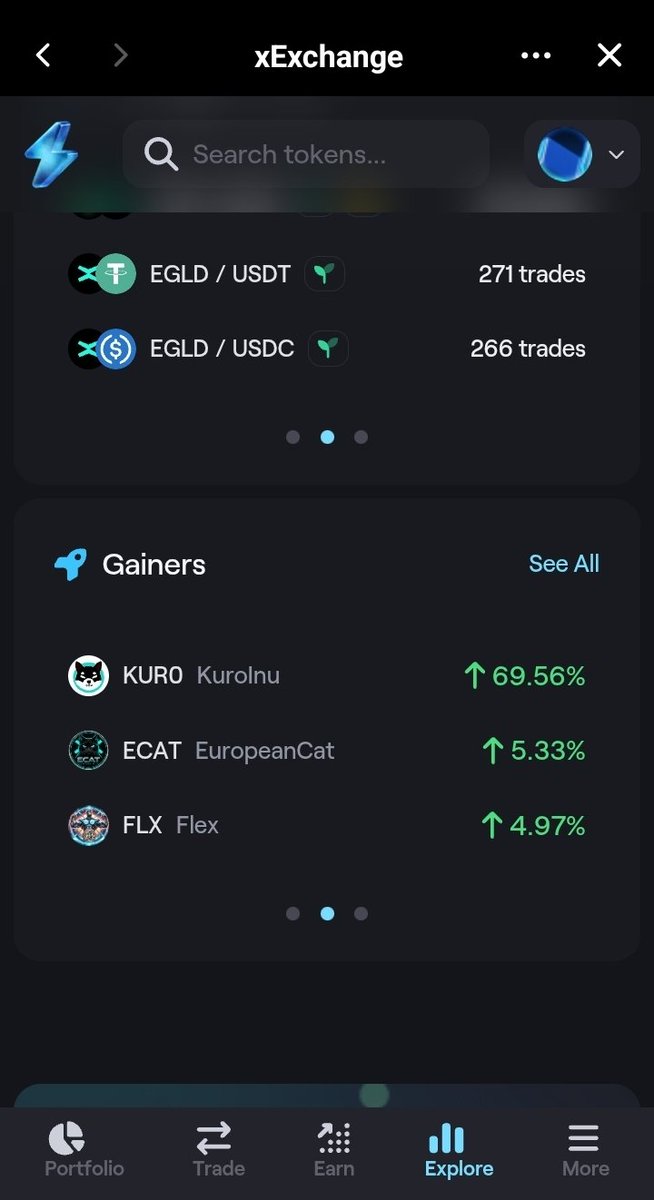 KuroInu2024's tweet photo. Ouf ouf ouf!  🐶

$KURO sitting as #1 gainer on @xExchangeApp  
+69% and climbing 🔥  

The black shiba is already running on #MultiversX
$NEAR is next.  

This is just the warm-up. 👀  

#KURO #NEAR https://t.co/oAqlw5sdm0