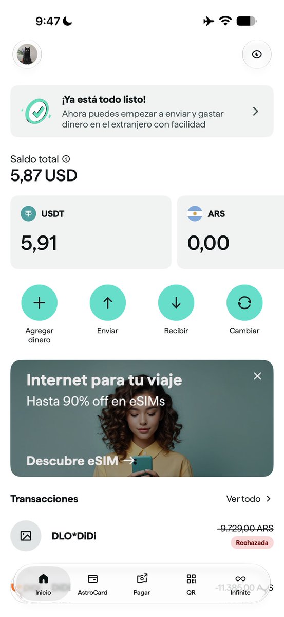 criptolawyer's tweet photo. Nueva Wallet en Venezuela 🇻🇪 

@AstroPay_Wallet ya permite enviar dinero a Venezuela, vía pago móvil o transferencia bancaria. 

Cargas USDT y le envías a tu familia BS. 

También disponible Pix, Euro, SPEIy más. https://t.co/uqesdj1hVi