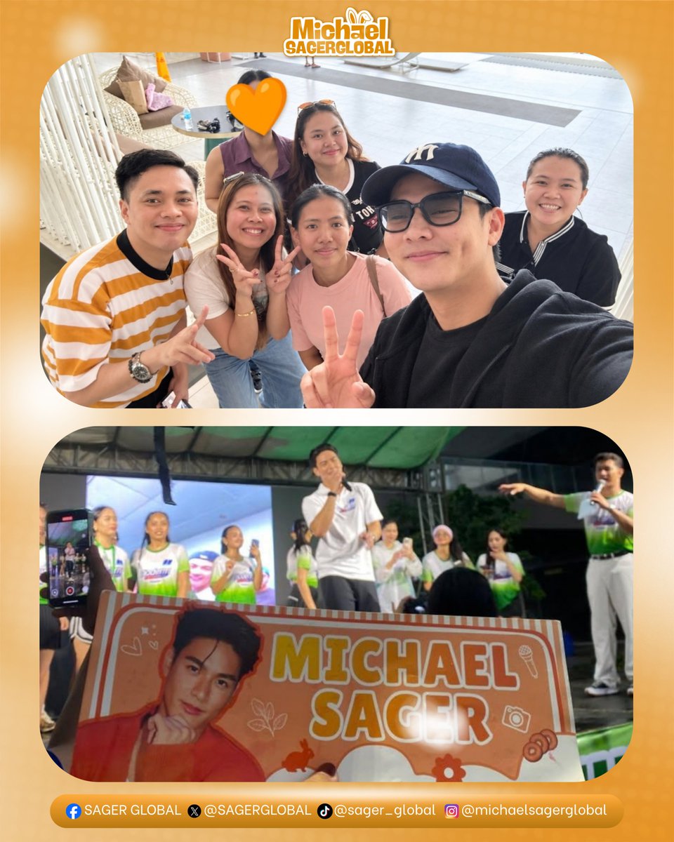 SAGERGLOBAL's tweet photo. MSG Cebu Chapter made sure Michael’s Cebu visits wouldn’t pass without showing some love. 🧡

They welcomed him with small gifts and a little show of support during his recent visits to Cebu. 🎁

Michael first visited Cebu as the “Mr. Chinito” at Yeng's concert last September 20. He was back on October 2 to host a pageant, and again on October 4 for the Bioderm event.

Safe to say, Cebuanos really love Michael Sager. 🥹

Thank you, MSG Cebu, for always making him feel welcome and supported!

#MichaelSager | @michaelsager_