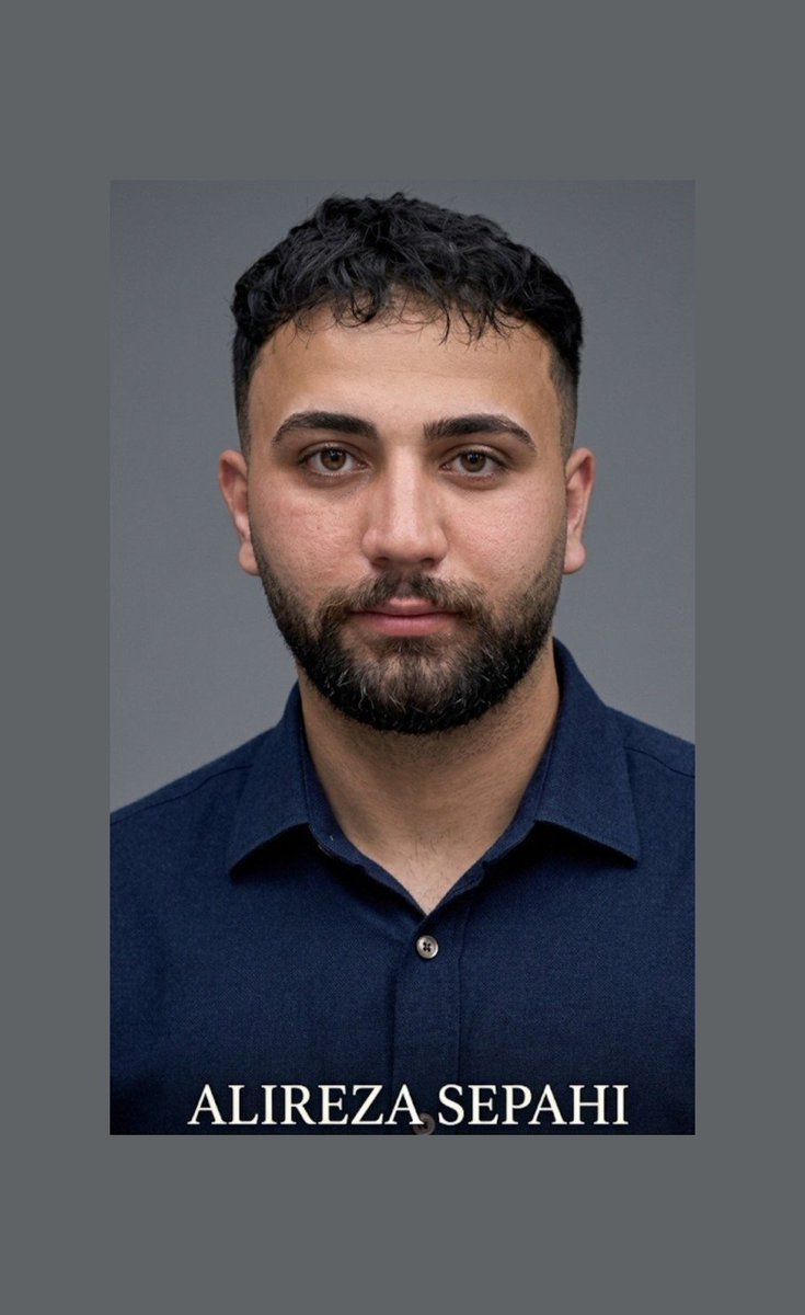 Majidx___'s tweet photo. 25-year-old Iranian protester Alireza Sepahi faces execution by hanging for the second time.

​His first execution was halted only because he suffered a heart stroke on the gallows while his cousin was being executed in front of his eyes. Now, after treatment, regime authorities have sent him back for execution planned for tomorrow morning. 
​#AlirezaSepahi #IranMassacre
