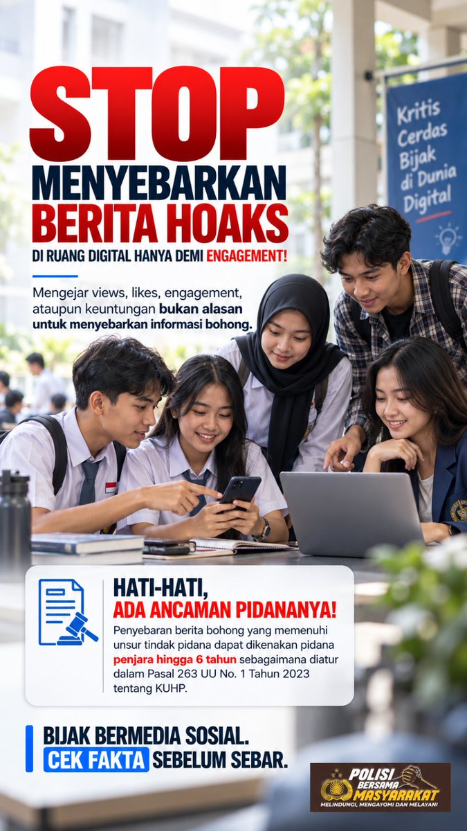 ecakur1's tweet photo. Stop Penyebaran Hoaks !!!! https://t.co/S3QS8nA7KC