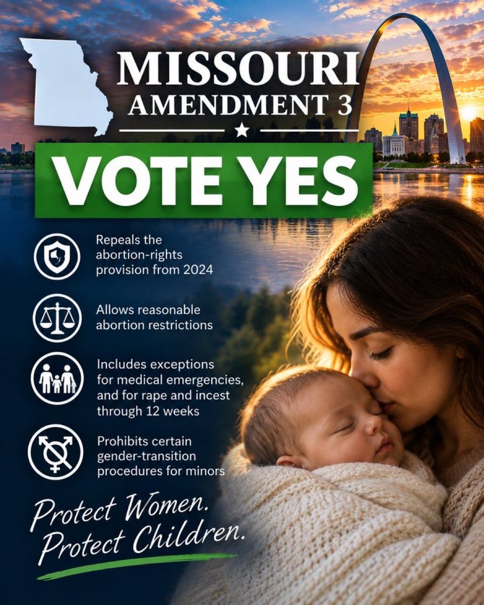 beready4rapture's tweet photo. Christians: Please vote in November 🚨 

Please be a responsible Christian citizen in this year’s election cycle.

Consider not only what the best candidates may do, but the evil they restrain from happening. The Democrat Party has a DEMONIC platform.

If you live in Missouri 👇🏻 https://t.co/AIx1UU3Pm7