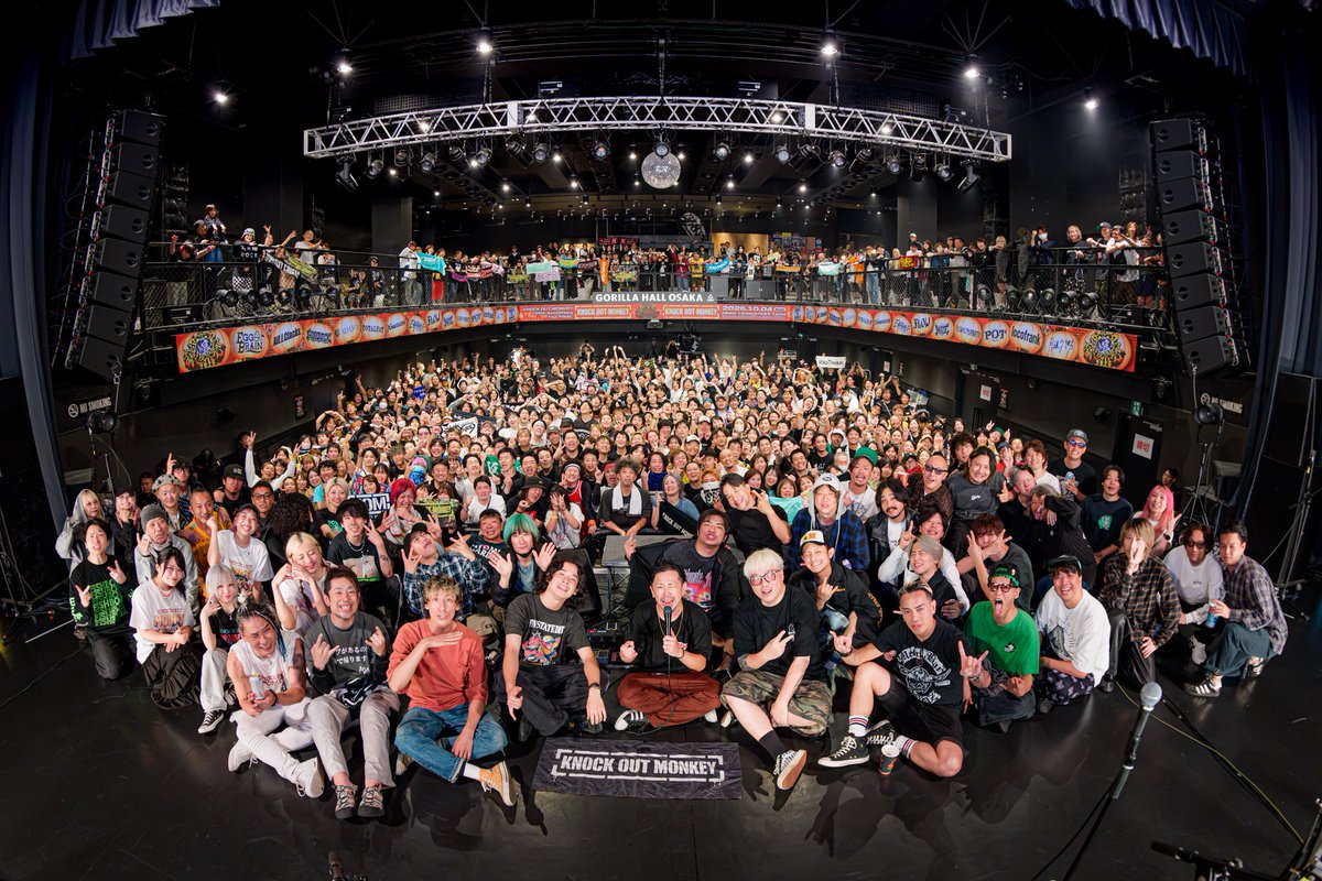 KOM_Official's tweet photo. 2026.10.04 Sun.

KNOCK OUT MONKEY 
25th Anniversary
-UPSIDE DOWN Tour 2026 FINAL-
"猿爆祭 2026"
大阪 GORILLA HALL OSAKA

-MONKEY STAGE-

KNOCK OUT MONKEY

Photo by 
SUGI (@Sugi_Yu7)
マッサン

 ❤️‍🔥THANX TO EVERYONE❤️‍🔥 https://t.co/H1kNITrFmP