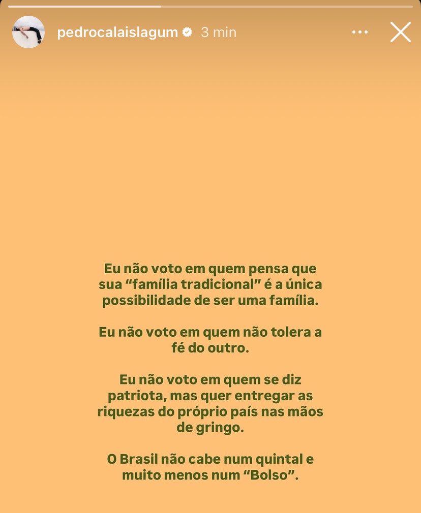 portalagum's tweet photo. Pedro via stories. https://t.co/HSfaHosysY
