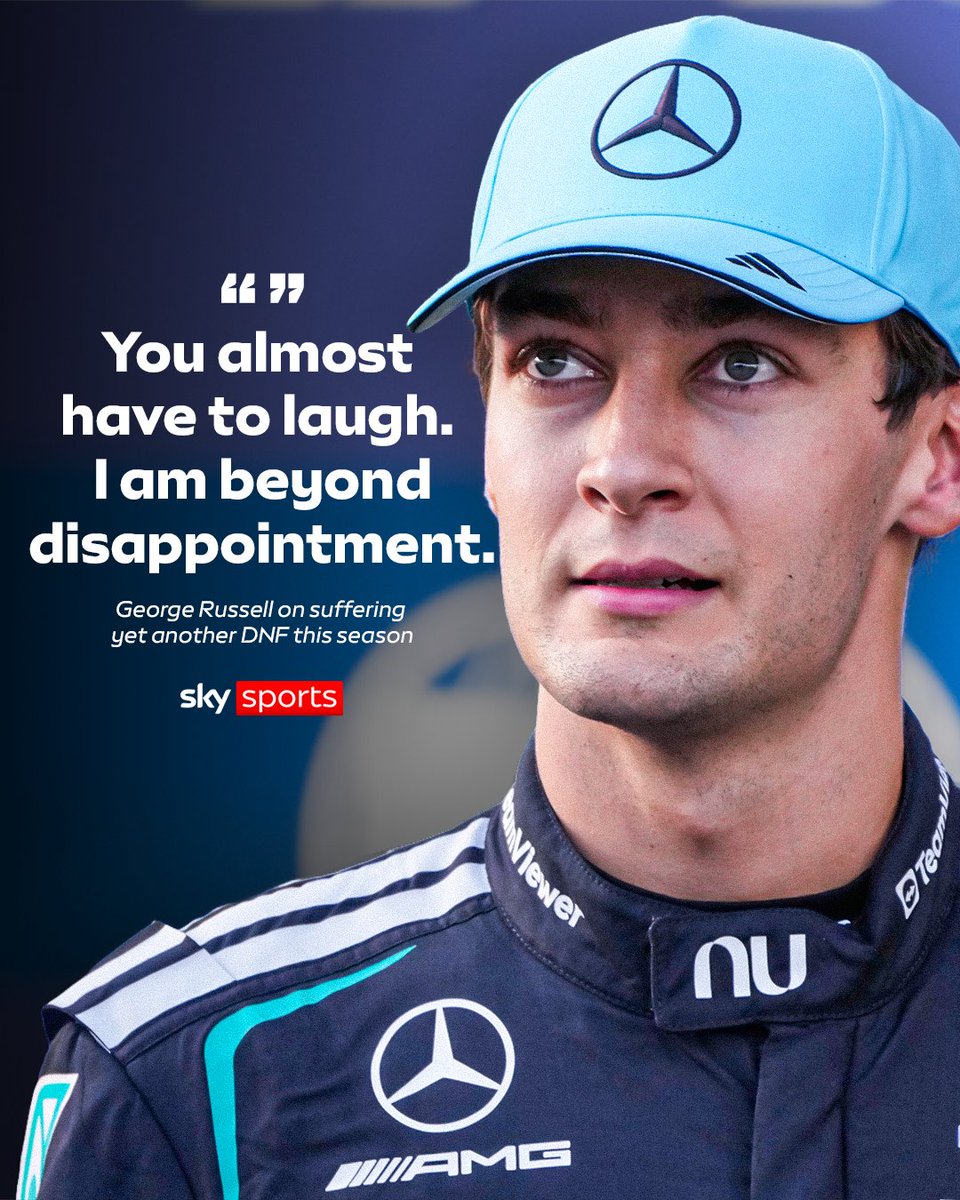 SkySportsF1's tweet photo. Another tough race day for George Russell 🗣️ https://t.co/AtFl5VWUHy