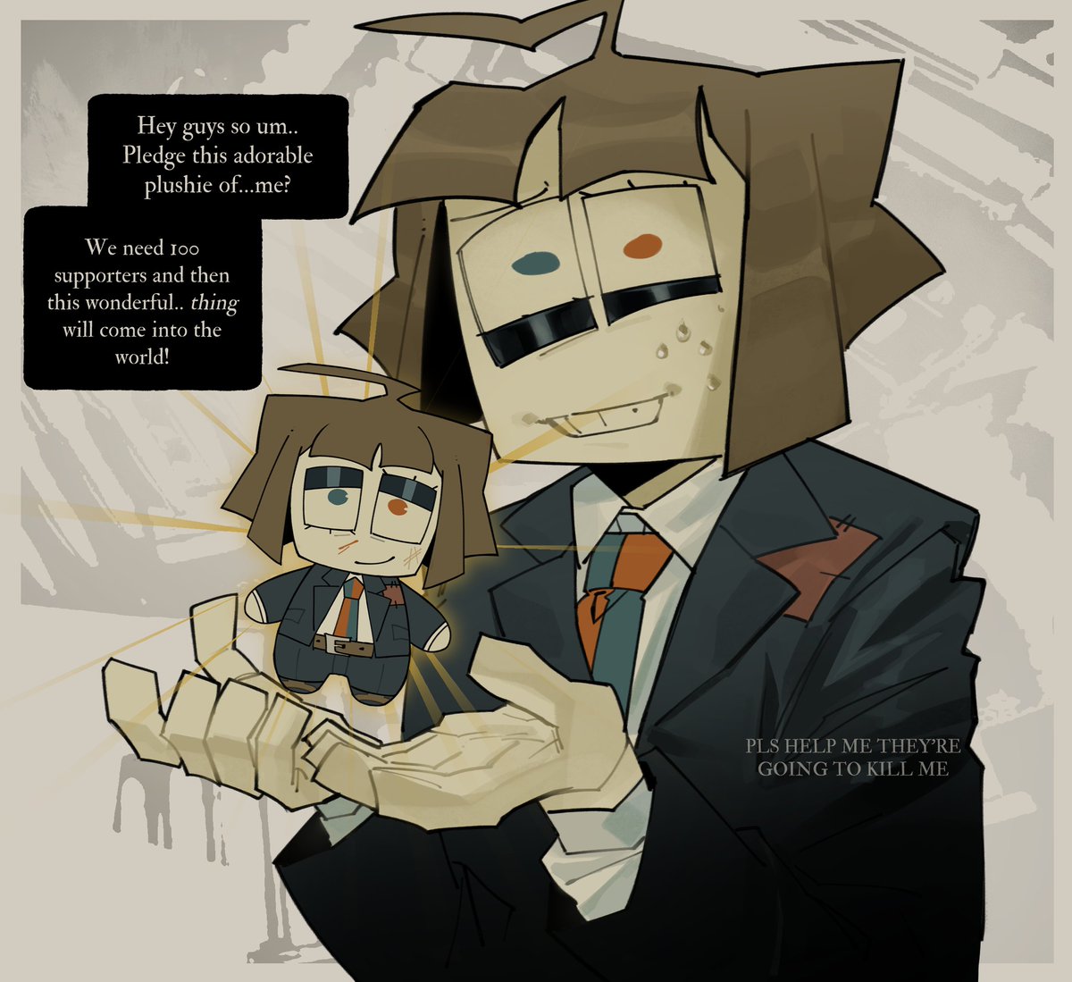 anti_square_'s tweet photo. MAFIA POMNI PLUSHIE!! Sweet, beautiful, loved by everyone and a bit beaten up-

Pledge this not-ready-for-duty-mafioso and maybe she'll have a chance to escape mafia and get new home <з 
We need at least 100 supporters so she can become real!!

MORE INFO⬇️ https://t.co/IrxhagzTV0