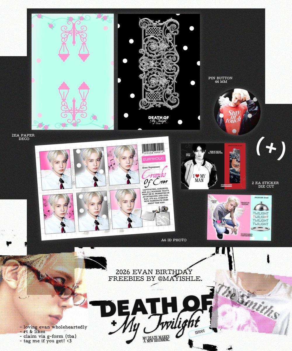 mayishle's tweet photo. interest check ➕ 🔍 
[ rt &amp; likes is highly appreciated ] 

hii evers, the project i've been working on has been released. i plan to open this evan birthday kit and ofc i have special freebies for everina only. leave your @ if you're interested yaa, i'll tag you ASAP! <3 https://t.co/k1jZAi3PkQ
