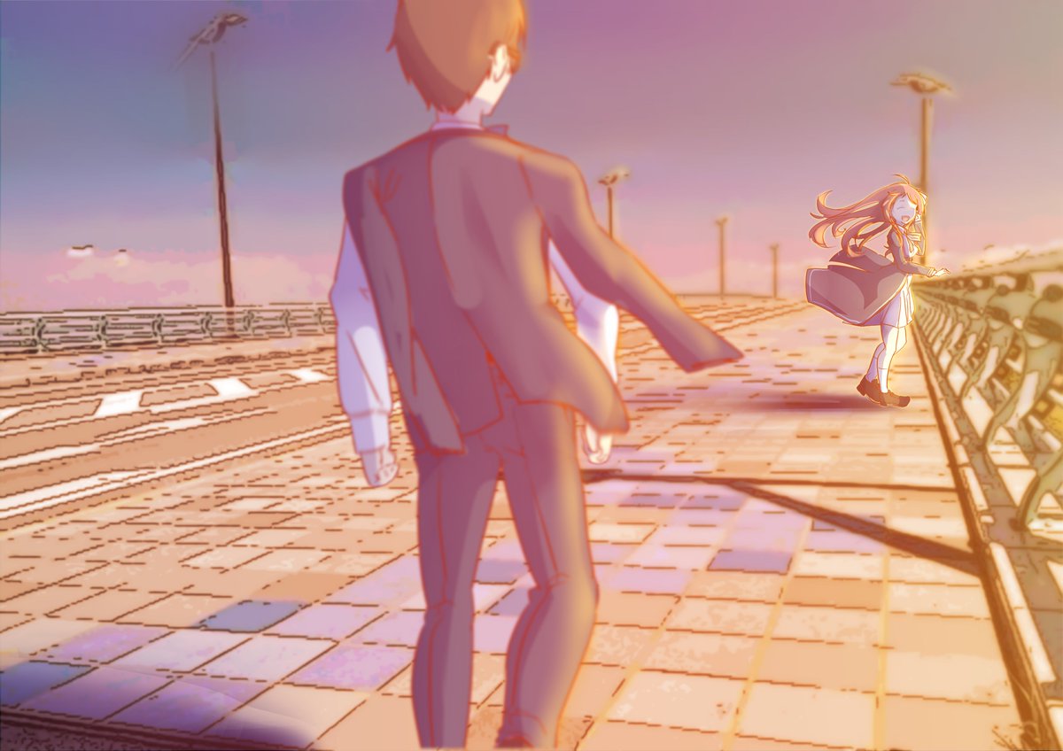 oothubo2's tweet photo. 七夕絵レタッチ（かささぎ橋） https://t.co/WWMdfmN5rP