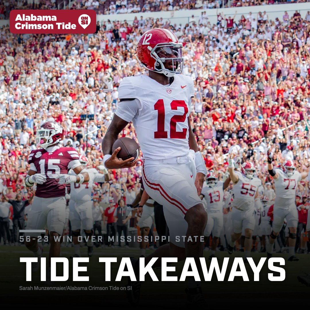 BamaCentral's tweet photo. What We Learned from Alabama's Dominant Win at Mississippi State

Tide Takeaways: https://t.co/9ZC2cjsxVQ https://t.co/c5CJtizAqp
