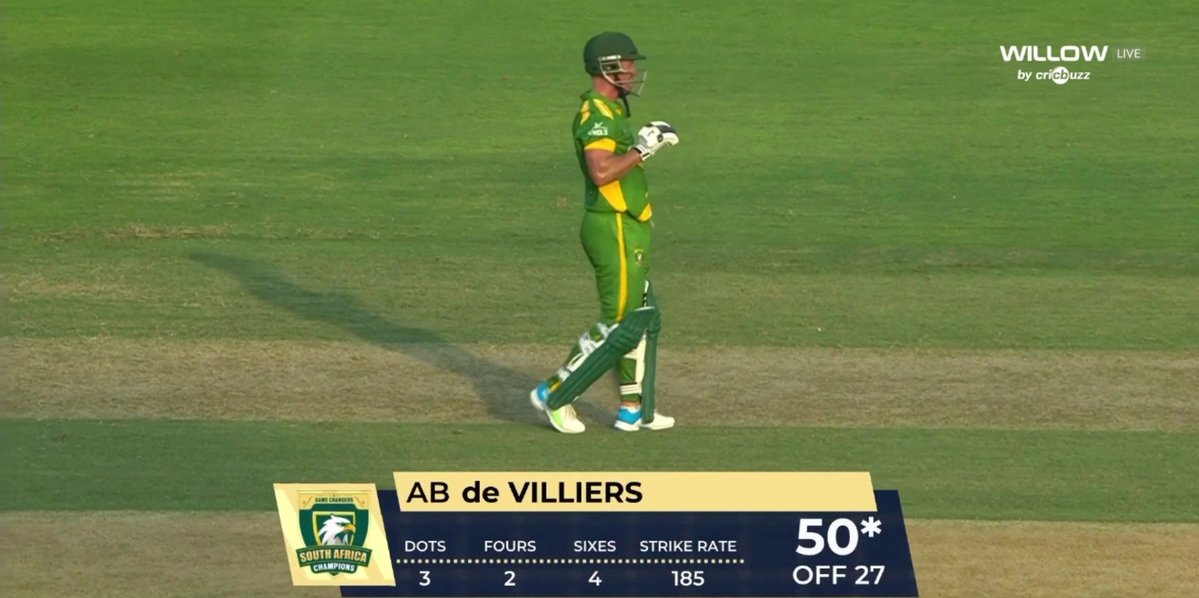 SohelVkf's tweet photo. MS Dhoni wasn't wrong when he said -

" AB de Villiers even on one leg is better than me " https://t.co/6IDTwYVcNN