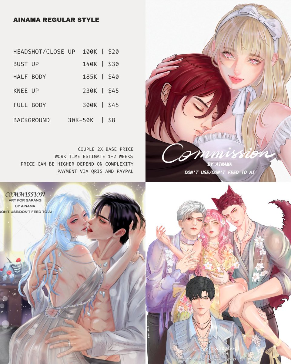 apaintink's tweet photo. Open Commission!! Here is my price list for October-December 2026. Trying to be more active on X🥰 https://t.co/gNGDDZWThl