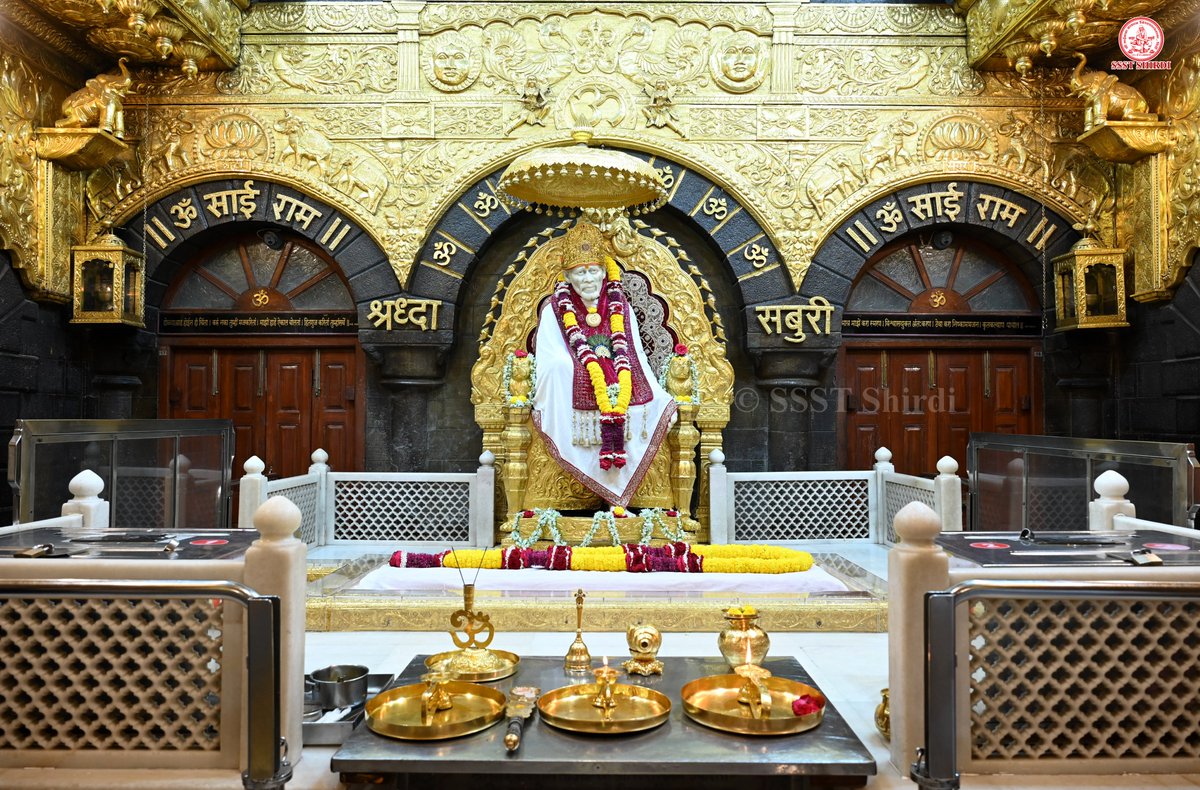 SSSTShirdi's tweet photo. *!! ॐ साई राम !!*
*श्री साईबाबा संस्थान विश्वस्त व्यवस्था,शिर्डी*
*!! ॐ Sai Ram !!*
*Shri Saibaba Sansthan Trust, Shirdi*
≈≈≈≈≈≈≈≈≈≈≈≈≈≈≈≈≈ 
*आरती :- धुपारती*
*रविवार ०४ ऑक्टोबर २०२६*              *Aarti :- Dhooparti*
*Sunday 04 October 2026* https://t.co/i98Y1K3jgO