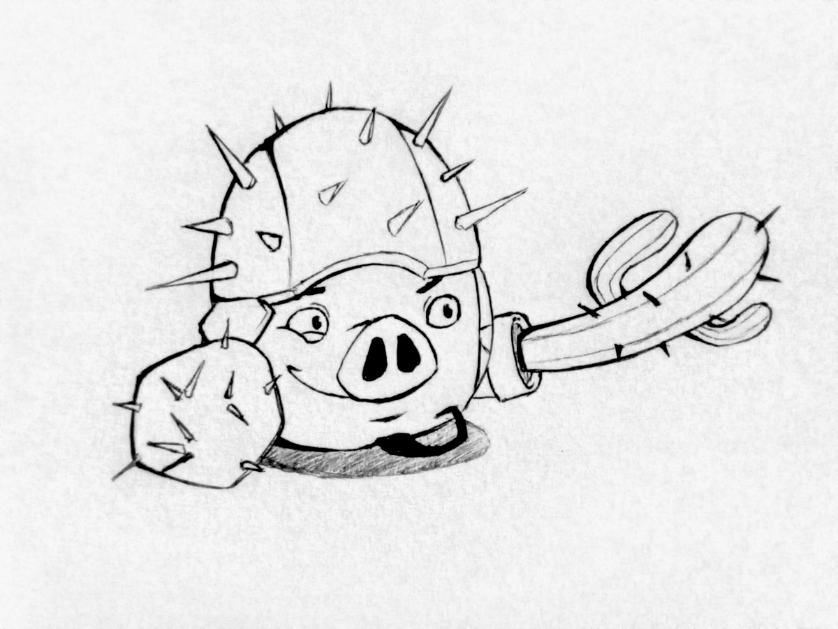 _immortalPizza's tweet photo. Inktober day 4 - Cactus

Ngl this silly guy and literal cacti are the only things popping into my head with this prompt. Man, I miss Angry Birds Epic

#inktober2026 #inktober https://t.co/jvmu6qFHGU
