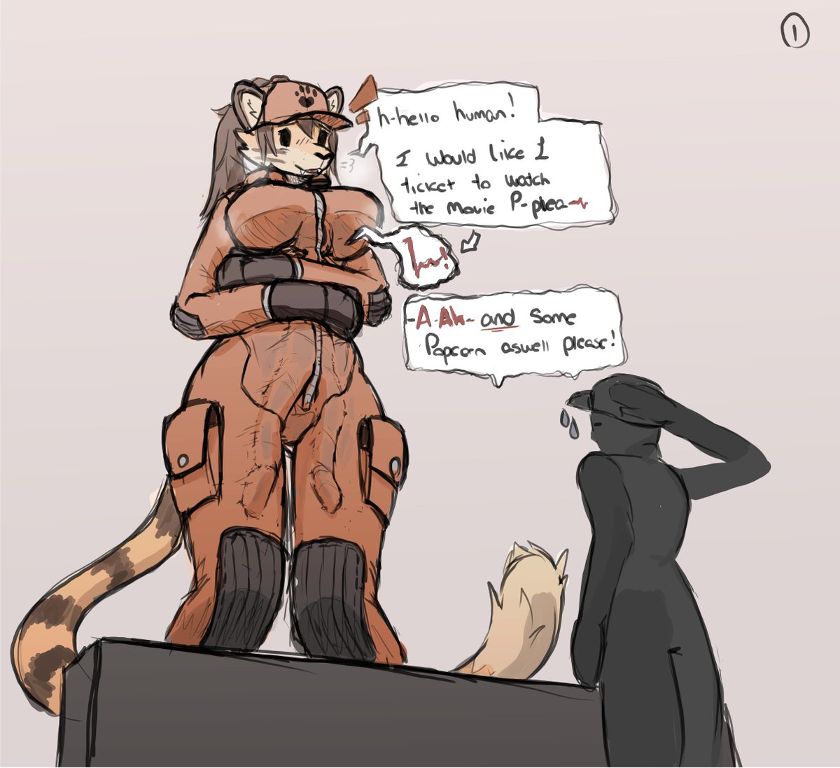 Tolska0's tweet photo. sneaking into the movie theatre 🍿🐯 https://t.co/ol2gVv5Ci9