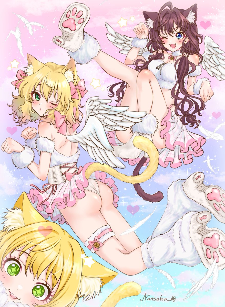 Natuka_sabu's tweet photo. #天使の日

猫耳天使ピーチフレーバー➕フレちゃん🪽👼🏻 https://t.co/JANZyGBmd9