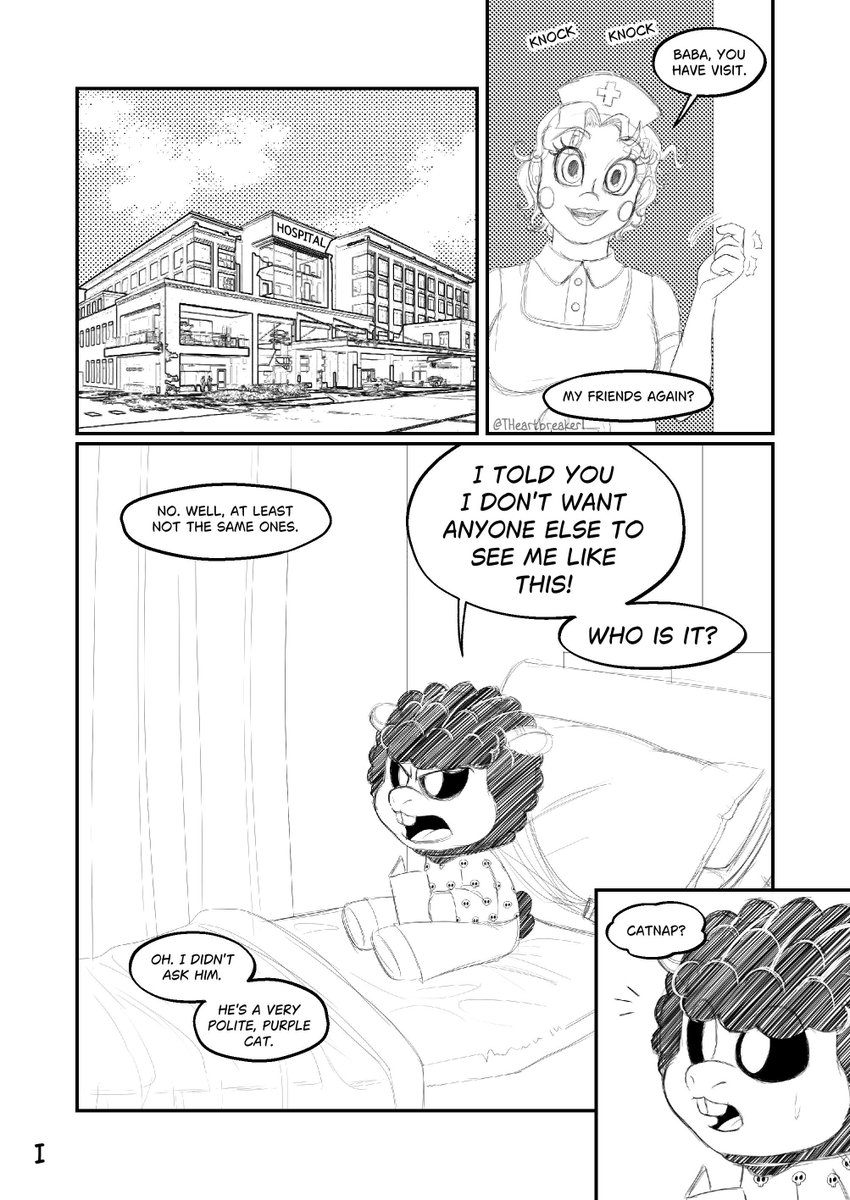 THeartbreaker1's tweet photo. 'Rumor. Bonus chp I: Rabie finds out' Part 1

Phew! It was hard (lately, I've been having trouble planning the panels), but I'm happy with the result. 😊
I hope you like this little side-story. 😁

#SmilingCritters #NightmareCritters #PoppyPlaytimeFanart #Babachops #Catnap https://t.co/sy2T171X4H