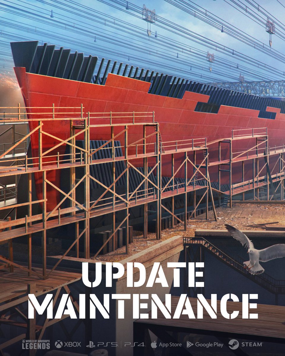 WoWs_Legends's tweet photo. 🫡 All stations! We've got a new update incoming, so our servers will be off for maintenance tomorrow, on October 5, from 02:00 to 05:00 Central / 07:00 to 10:00 UTC.

Estimated downtime is ~3 hours. We'll let you know as soon as we're back online. Apologies for the inconvenience!
