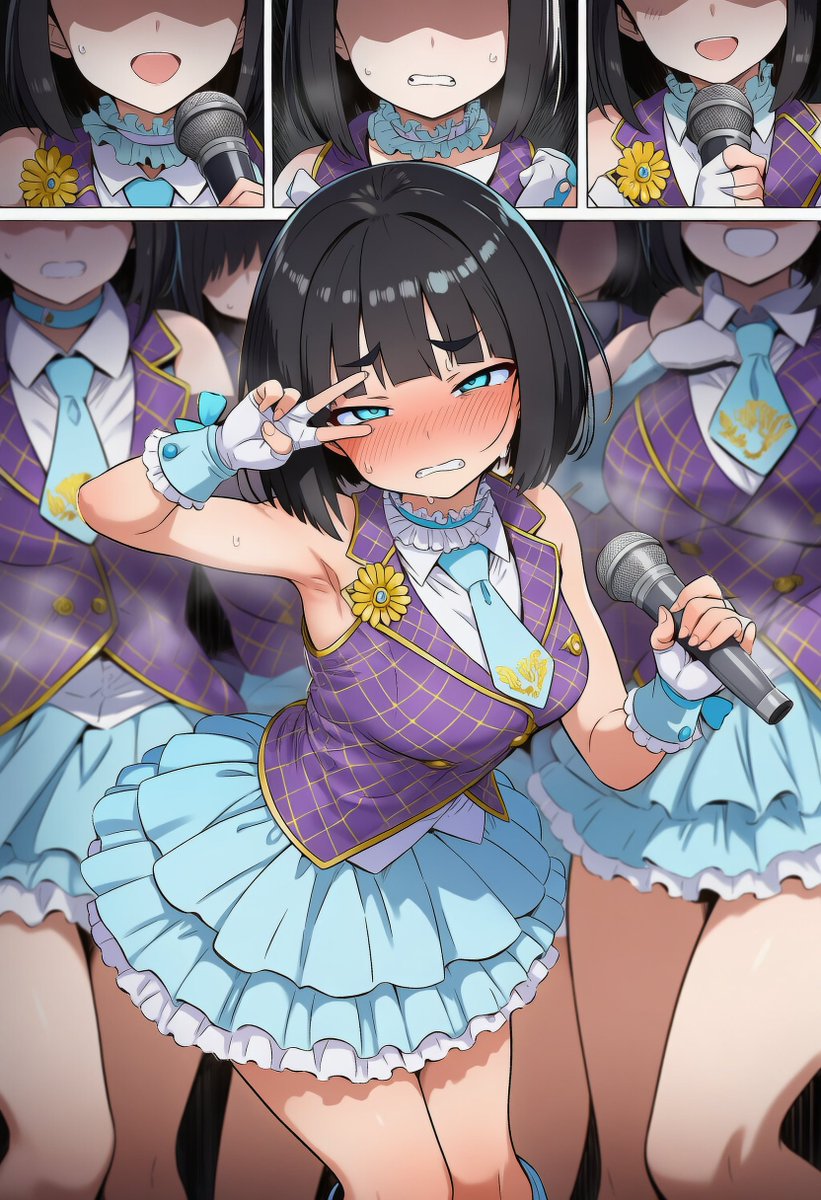 DDD__2012's tweet photo. 女体化アイドルとして踊らされる少年

#AIイラスト #TSF https://t.co/LCv1ZYzw4C