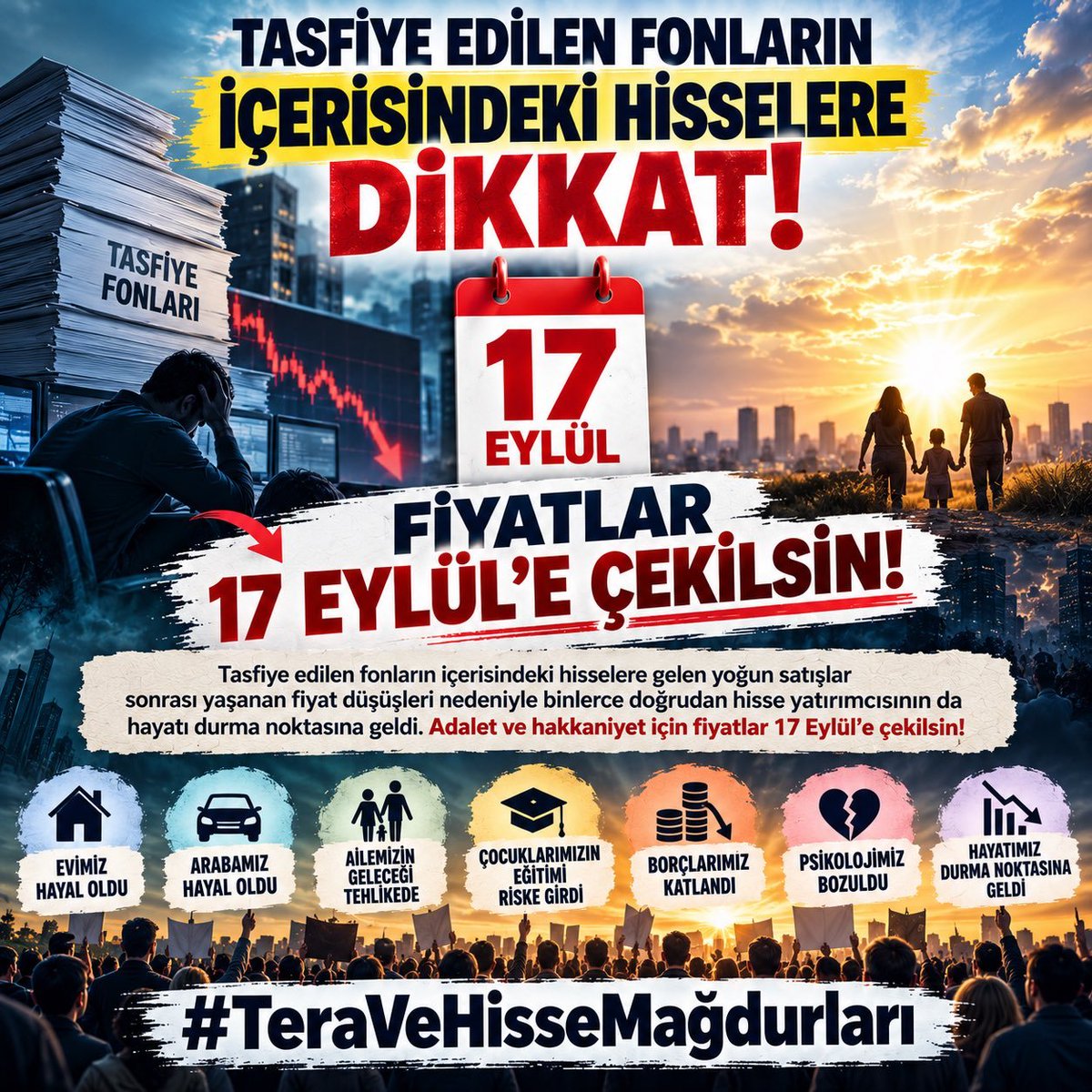 Ela0006666's tweet photo. PONZİ FONLARIN ELİNDEKİ HİSSELERDE BİZLER BATTIK❗
YA FİYATLAR 17 EYLÜL"E ÇEKİLSİN❗
YA ANAPARA+TÜFE GERİ ÖDEME YAPILSIN❗
ACİL ÇÖZÜM BEKLİYORUZ❗
@RTErdogan @abakingurlek @cevdetakaychp @_cevdetyilmaz @memetsimsek @eceuner12 @ismailsaymaz @KucukkayaIsmail @spkgovtr 
#TeraVeHisseMağdurları 
#hissemağdurları
