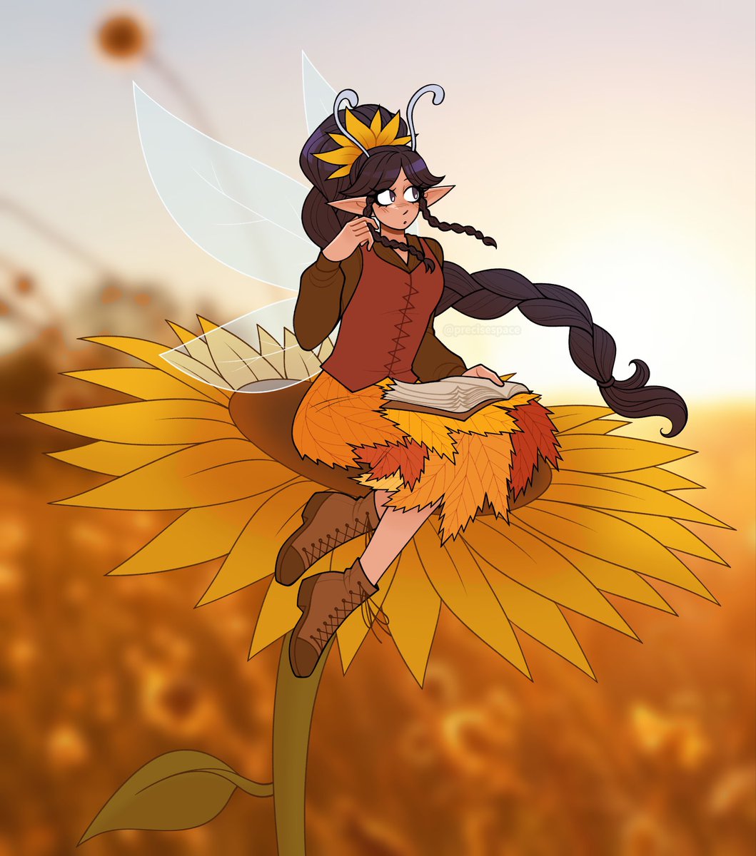 precisespace's tweet photo. One of the Art Fright prompts is Sunflower so I really wanted to draw a fall Isabel 🌻🍁📖
#ArtFright2026 #pnf #phineasandferb #isabelthewatersprite #isabellagarciashapiro https://t.co/XrEqERLJoc