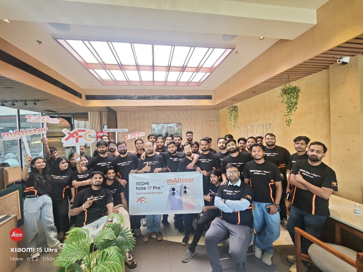 PoorvanshG_'s tweet photo. Today was all about experiencing the Redmi 17 Pro 🔥
From getting hands-on with the device to exploring its features the Redmi 17 Pro Experiential Meet was a great experience👾
Definitely walked away with some exciting first impressions 👀
#XiaomiFansClub #REDMINote17ProSeries https://t.co/G38JsLyy3s
