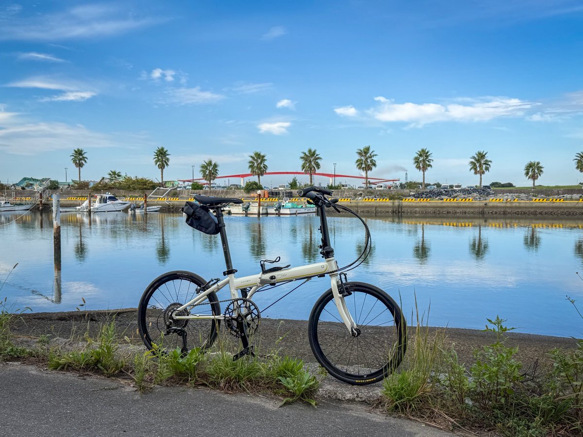 nobumillenia's tweet photo. 子どもたちも朝早くから🎣
お休みの日、晴れてると良いよね😊
#minivelo
#DAHON
#speedfalco
#木更津 https://t.co/2ss5smF835