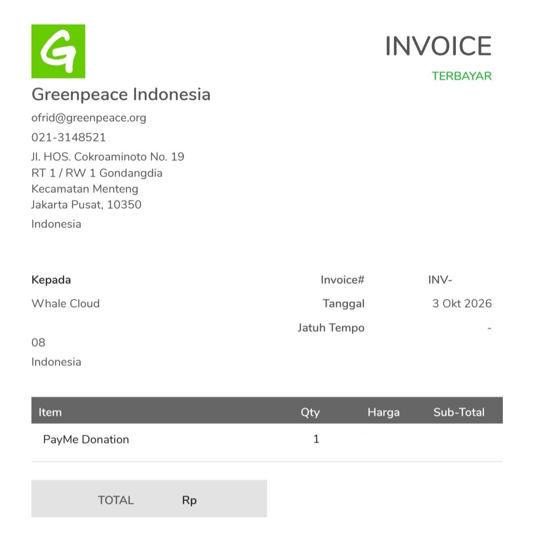 WhalecIoud's tweet photo. Selain itu kami juga ada hadiah lainnya lagi yaitu, berdonasi ke greenpeace dan karhutla dengan atas nama Whale Cloud. Semoga donasi ini bermanfaat untuk yang membutuhkan ya dan juga bisa menjadi keberkahan kita semua. 🩵 https://t.co/VIsH2ct7DF