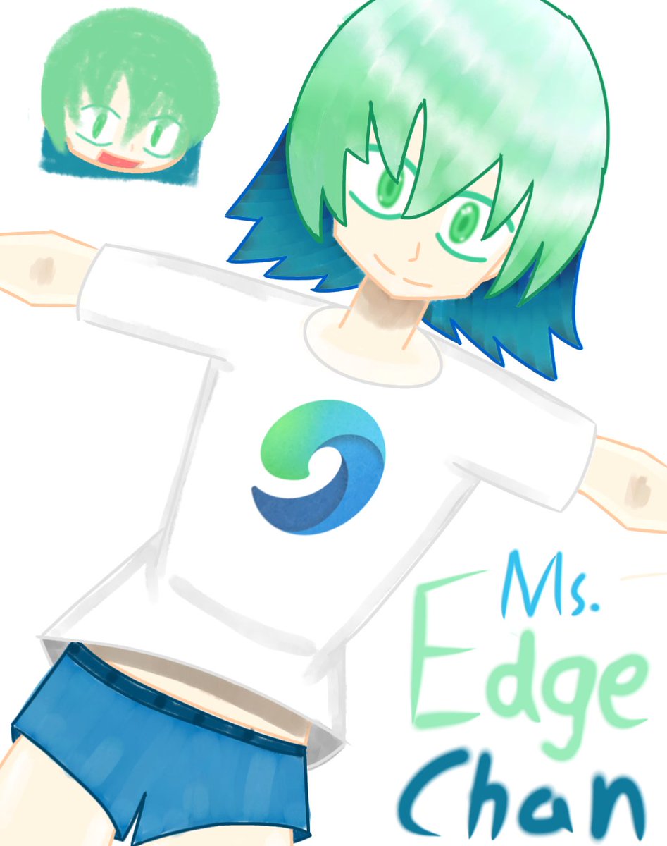 YumeByoki's tweet photo. I had dream today that Edge Browser got a new Mascot called "Ms. Edge-chan" and everybody left google for it.

Here is rendition of what I saw: https://t.co/gWVtmvtkkS
