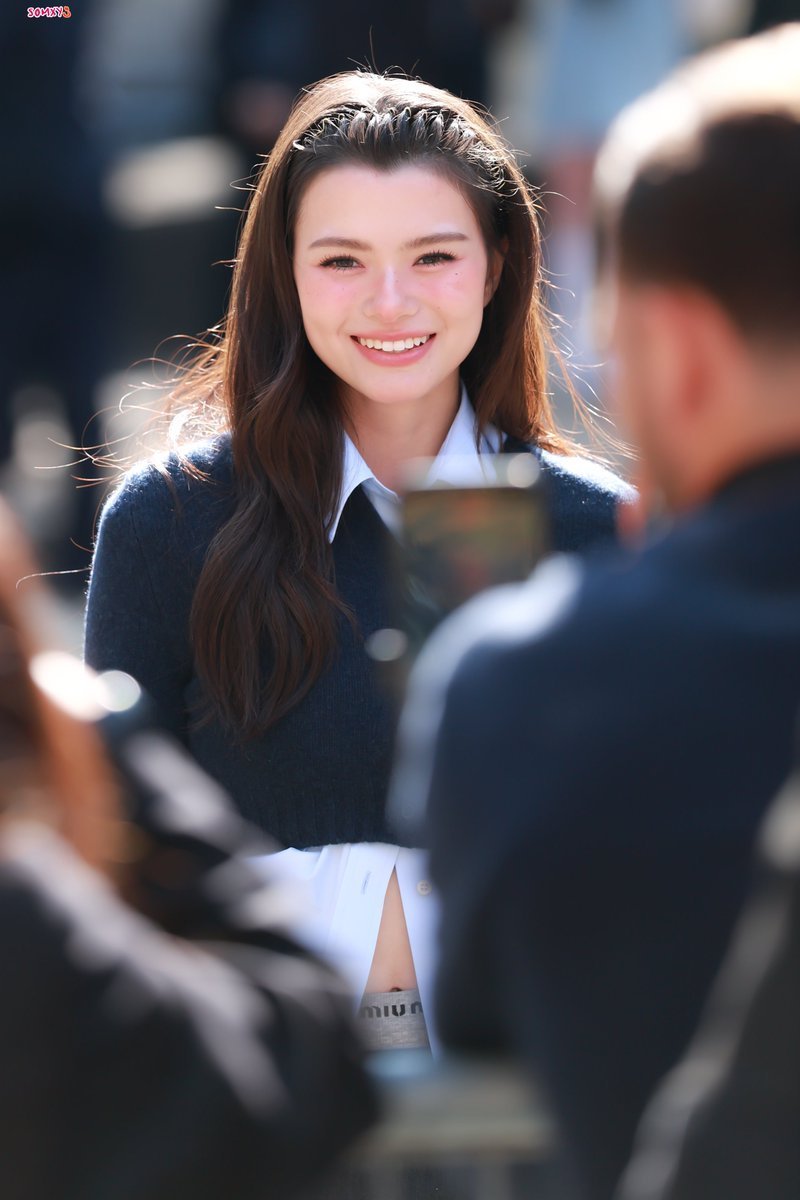 BeckyFreenFR's tweet photo. Thai-British truly is the perfect mix! Becky is shining in a whole MiuMiu outfit in Paris. 
So proud of our angel 🤍 https://t.co/SrifEA0bxx
