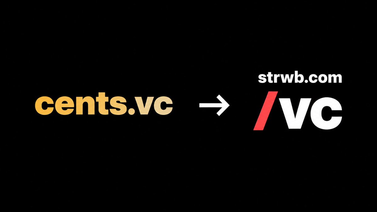 strwbcom's tweet photo. you may be wondering what happened to centsvc.

we were a tiny fund that sent $0.01 to founders. no equity, no strings. 145 applied, 47 got a cent.

well. we're starting fresh.

reply here with what you're building to get priority.

more on our blog (link below 👇) https://t.co/M1qa0moKVi