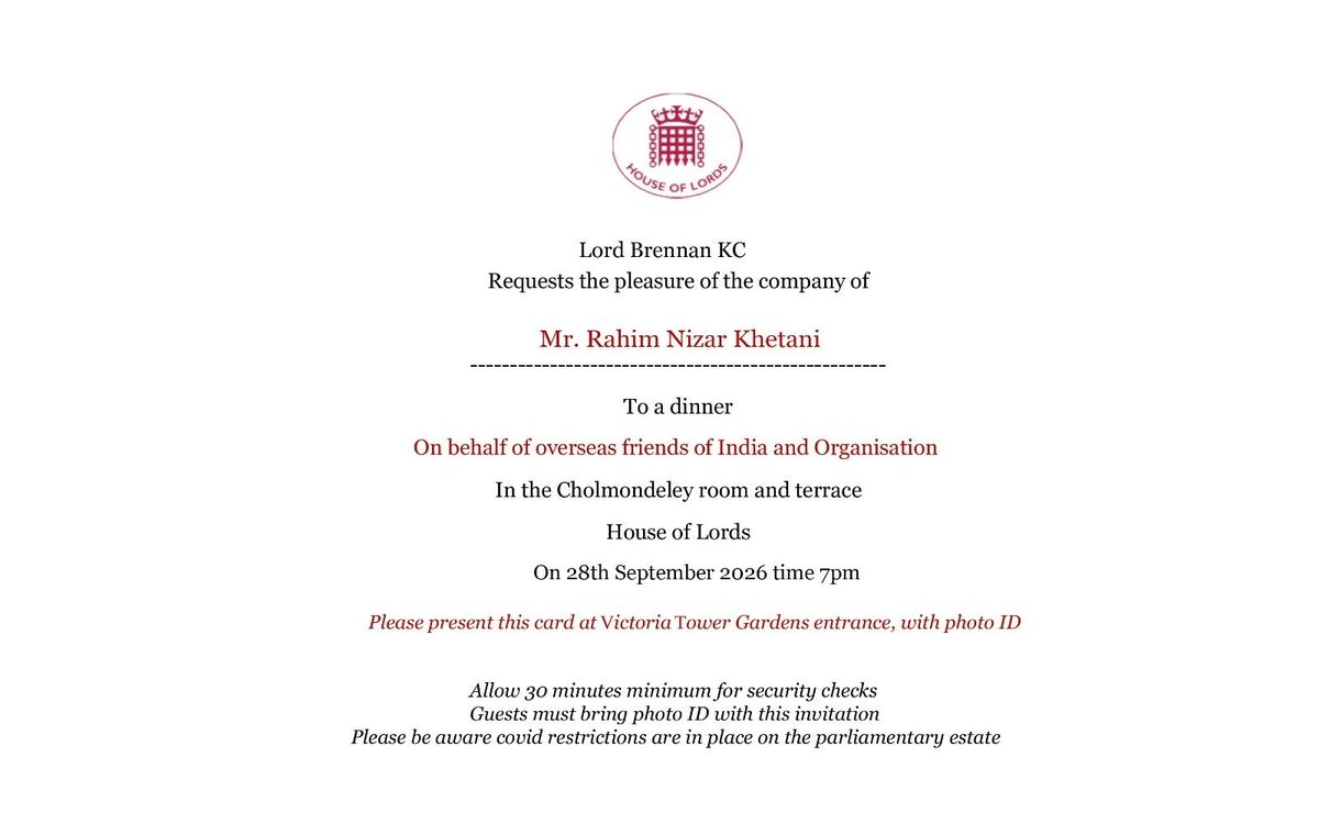 RahimTalks's tweet photo. Last week, I had the privilege of visiting the British Parliament at the House of Lords, following an invitation from Lord Brennan KC and other distinguished dignitaries of the UK Government, as part of the Indian business delegation to the Indo-UK Conclave 2026. 

#Acceligize https://t.co/FUbiRV0DGv