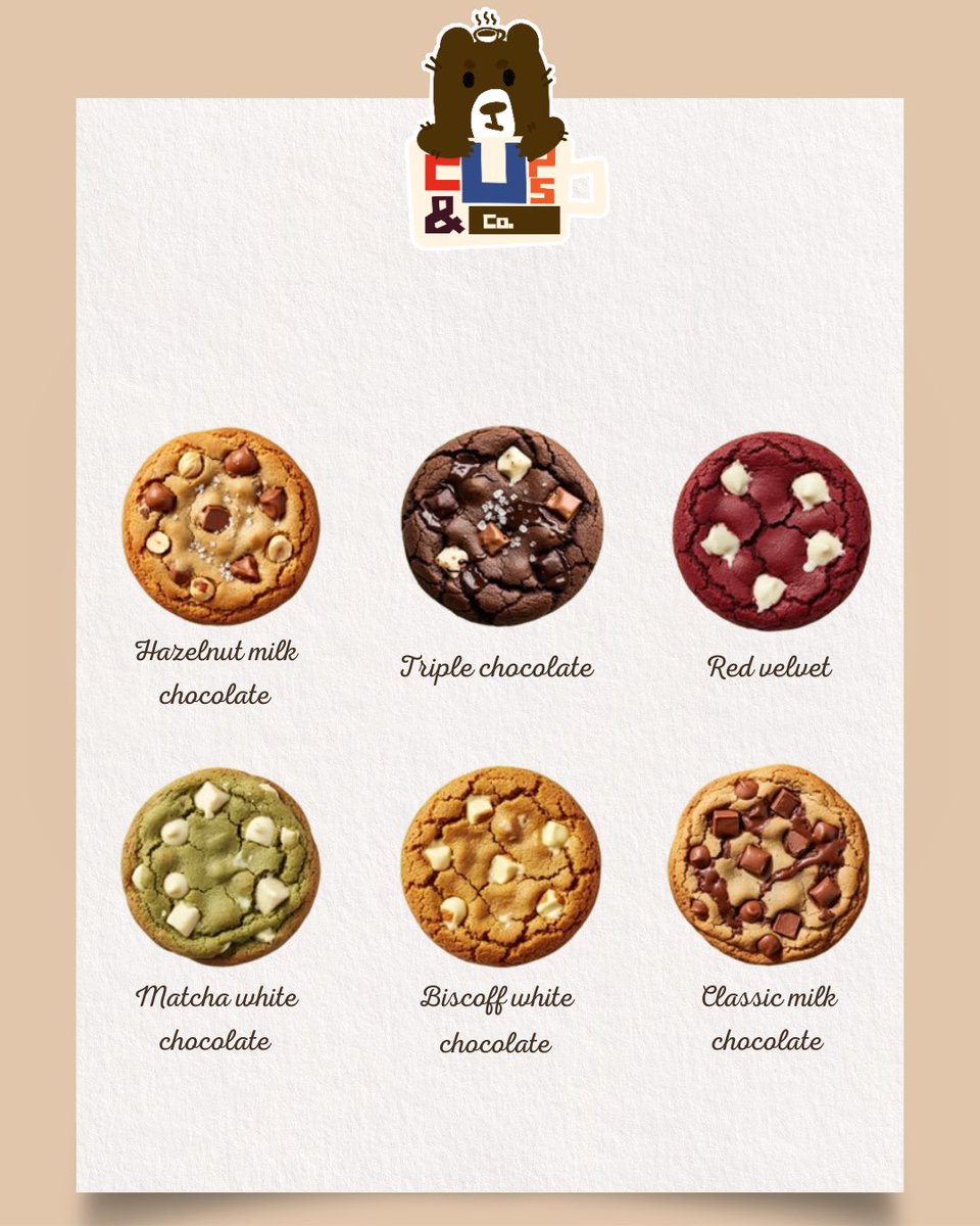 CupsnCo_HQ's tweet photo. Soal pertama.

Gamungkin kalau nongkrong gaada #maem, pilih cookies kalian. https://t.co/ffMeI21wwd