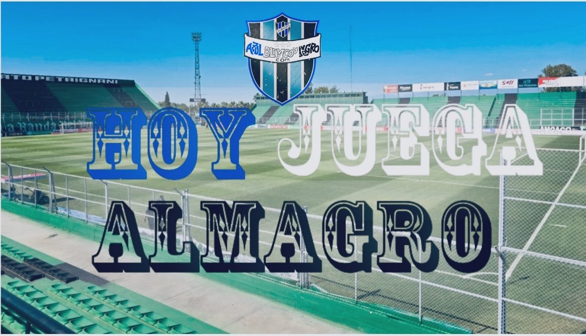 AzulBlancoNegro's tweet photo. HOY JUEGA ALMAGRO!
SAN MARTIN SJ VS. ALMAGRO
17hs.
Zona B
Fecha 32
Estadio Hilario Sánchez
TV: LPFPlay
#VamosAlmagro
#Almagro
#SanMartinSJ
#PrimeraNacional
#futbol https://t.co/t0FK4ZYC0Z