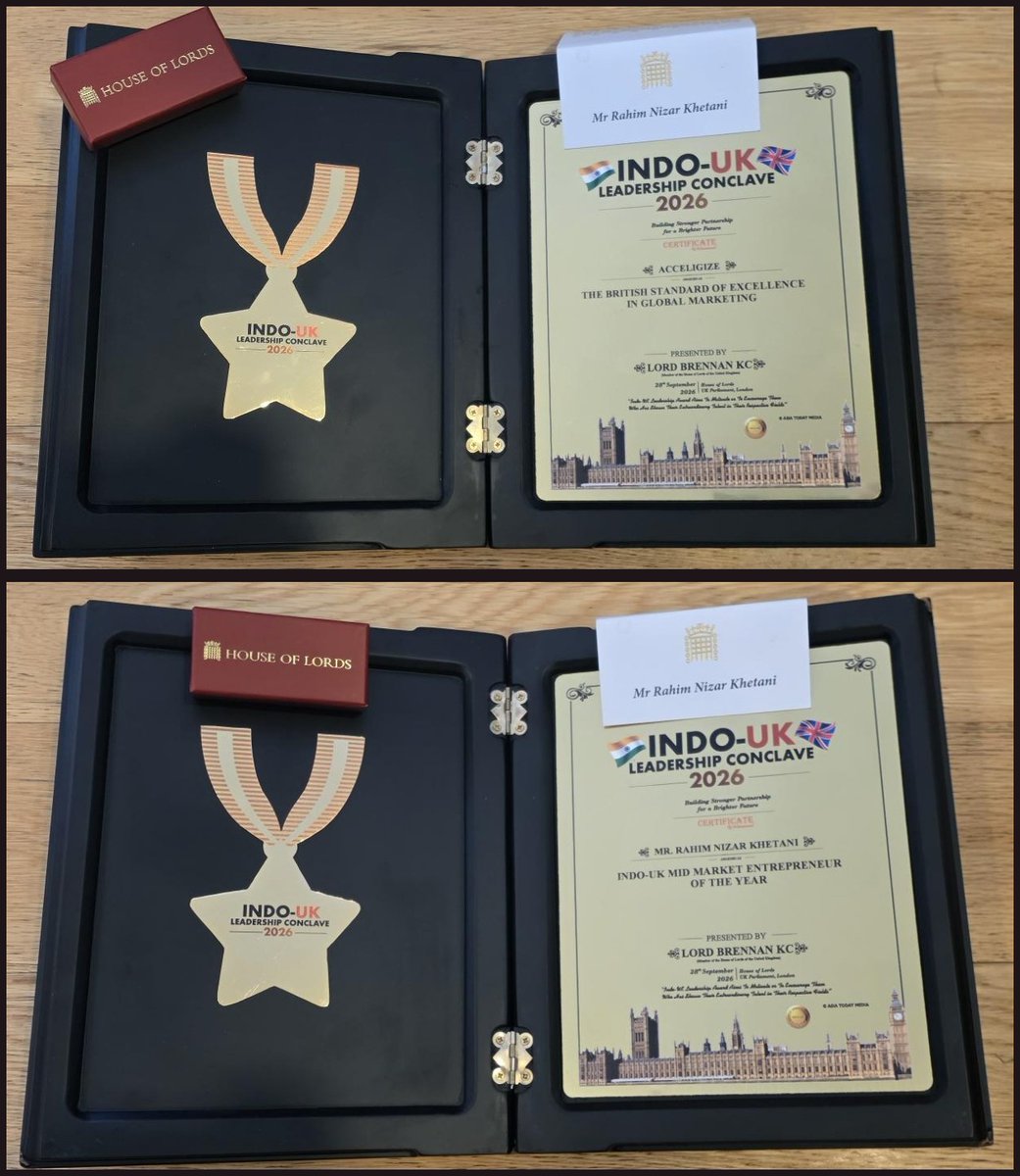 RahimTalks's tweet photo. Last week, I had the privilege of visiting the British Parliament at the House of Lords, following an invitation from Lord Brennan KC and other distinguished dignitaries of the UK Government, as part of the Indian business delegation to the Indo-UK Conclave 2026. 

#Acceligize https://t.co/FUbiRV0DGv