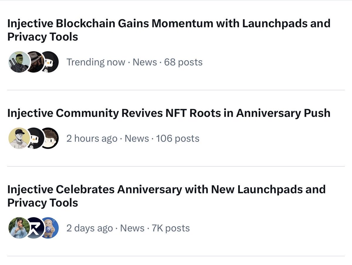 urejNFT's tweet photo. $INJ ninjas leading the headlines. 🥷🏼 https://t.co/9xzXUB5NSM